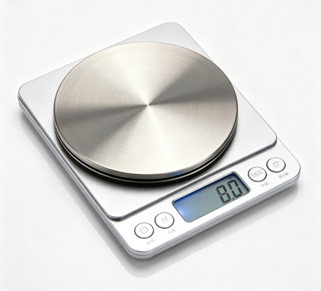Digital Kitchen Food Scale, Stainless Steel Surface Multifunction Weigh Scale with LCD Backlight, Grams & Ounces Measure for Baking Cooking Meal Prep